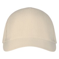 DEBBI ORGANIC, cap with 5 panels, velcro back closure, beige