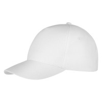DEBBI ORGANIC, cap with 5 panels, velcro back closure, white