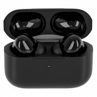 META, wireless stereo earbuds with wireless charging option, black