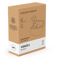 VOICE 2, wireless stereo earbuds, black