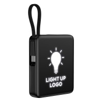 STELLAR, light up power bank, 5.000 mah, black