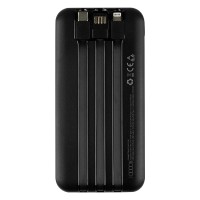 CONNECTOR LED, light up power bank, 10.000 mah, black