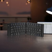 VIGOR, portable foldable keyboard with rechargable battery, black