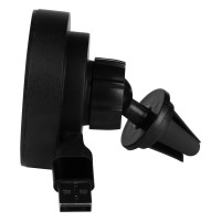 WADE, magnetic car phone holder and wireless charger, 15w, black