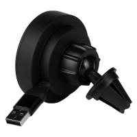 WADE, magnetic car phone holder and wireless charger, 15w, black