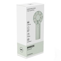 BREEZE, handheld fan with 3 speeds, pastel green