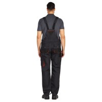 HAMMER BIB PANTS, workwear bib pants, dark gray