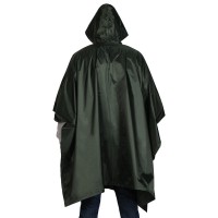 PONCHO, waterproof raincoat, green
