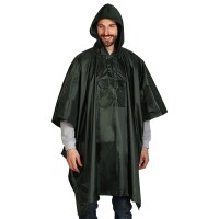 PONCHO, waterproof raincoat, green