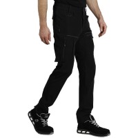 PANTHER PANTS S, elastic work pants, black