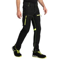PANTHER PANTS S, elastic work pants, neon yellow