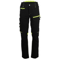 PANTHER PANTS W, elastic work pants, neon yellow