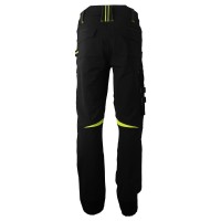 PANTHER PANTS W, elastic work pants, neon yellow