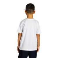RECORD KIDS, kids sports t-shirt, 100% polyester, white