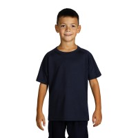 RECORD KIDS, kids sports t-shirt, 100% polyester, blue
