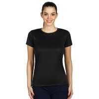 TEE LADY, women's t-shirt, 100% polyester, black
