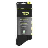 COMODO, work socks made of cotton and polyamide, 3 pcs, neon yellow