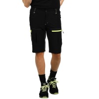 PANTHER BERMUDA, elastic work bermuda, neon yellow