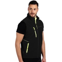 PANTHER VEST, softshell bodywarmer, neon yellow