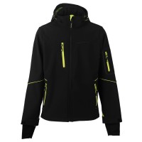 PANTHER JACKET, softshell hooded jacket, neon yellow