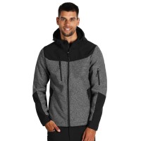 PANTHER GREY JACKET, softshell hooded jacket, black