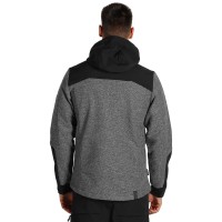 PANTHER GREY JACKET, softshell hooded jacket, black