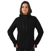 PANTHER THERMO WOMEN, women's softshell jacket with heating system, black