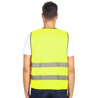 GLOW, unisex fluorescent safety reflective vest, neon yellow