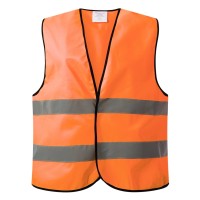 GLOW, unisex fluorescent safety reflective vest, neon orange