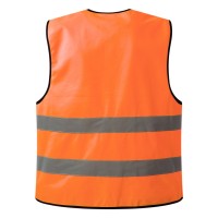 GLOW, unisex fluorescent safety reflective vest, neon orange