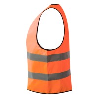 GLOW, unisex fluorescent safety reflective vest, neon orange