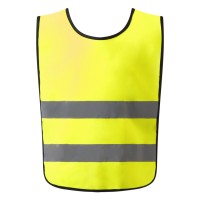 GLOW KID, kid's fluoroscent safety reflective vest, neon yellow