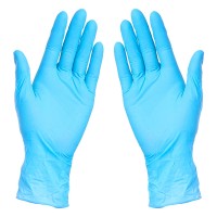 NITRILE GLOVES, nitrile disposable gloves, 100 pc, sky blue