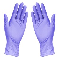 NITRILE GLOVES, nitrile disposable gloves, 100 pc, lilac