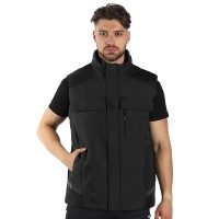 GRANIT VEST, workwear bodywarmer, dark gray