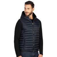 JET MEN, hooded bodywarmer, blue