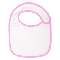 BABY, baby bib with velcro closure, 180 g/m2, rose
