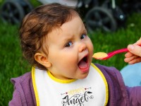 BABY, baby bib with velcro closure, 180 g/m2, yellow