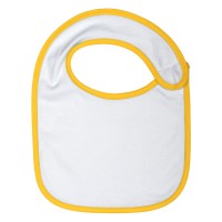 BABY, baby bib with velcro closure, 180 g/m2, yellow