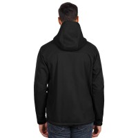 BLACK PEAK, softshell jacket, fully zippered with hood, black