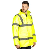 TRAFFIC, hi viz winter parka neon yellow