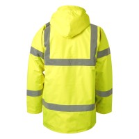 TRAFFIC, hi viz winter parka neon yellow