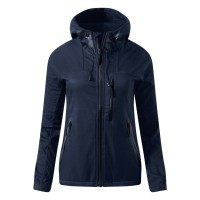 BLACK PEAK WOMEN, women’s softshell hooded jacket blue
