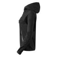 BLACK PEAK WOMEN, women’s softshell hooded jacket black