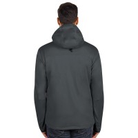 RIDER, unisex softshell hooded jacket, dark gray
