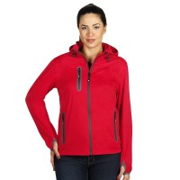 RIDER WOMEN, women's softshell hooded jacket, red