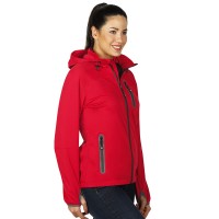 RIDER WOMEN, women's softshell hooded jacket, red