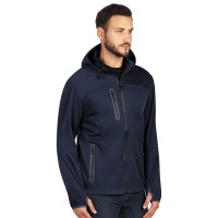 RIDER, unisex softshell hooded jacket, blue
