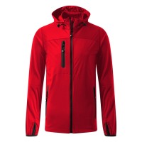 RIDER, unisex softshell hooded jacket, red