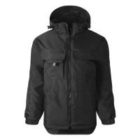 TEN JACKET, workwear hooded jacket, black